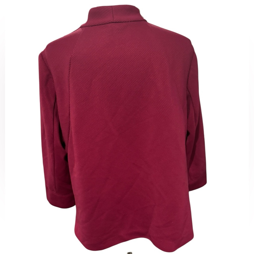 CATO Women’s Lt Burgundy Open Front Plus Size  Blazer-size 16W - Picture 3 of 4